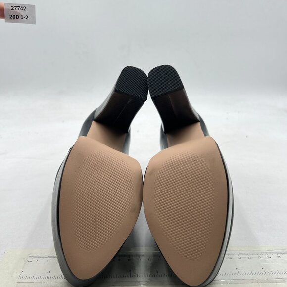 XYD Black Chunky High Heels Platform Ankle Boots Pointed Toe Side Zipper Booties - Picture 7 of 8